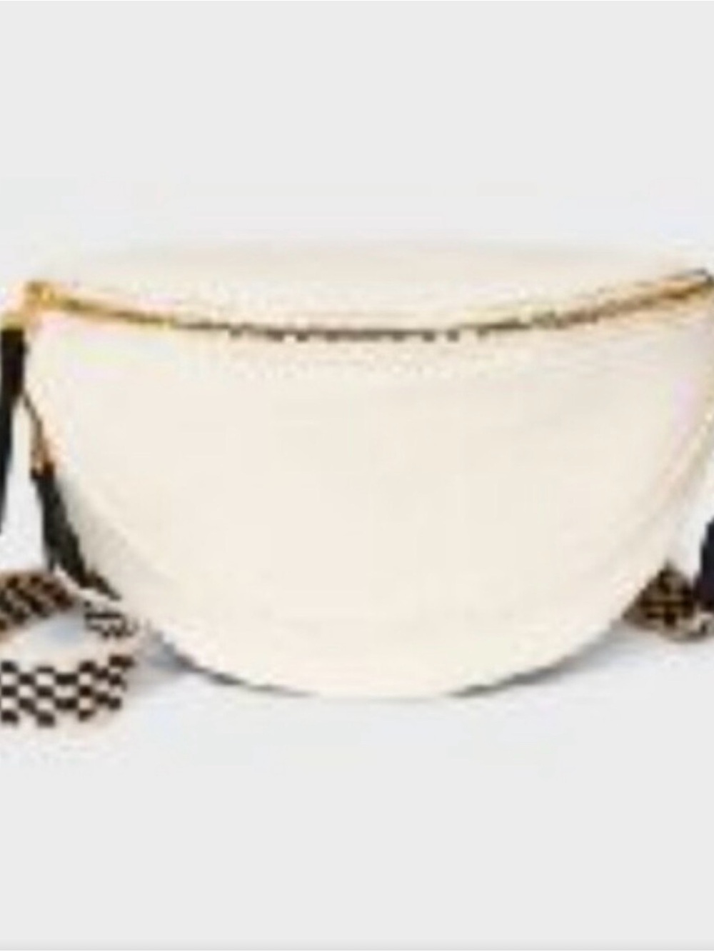 5/$25 Universal Thread Cream Crossbody Bag with Patterned Strap